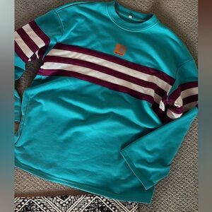 Teal and Maroon Striped faux carhartt sweatshirt